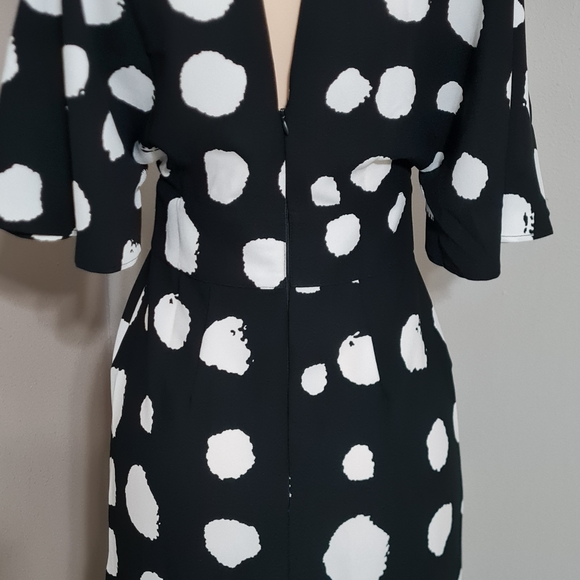 Truth & Fable Womens Keyhole Black/White Maxi Dress Sz S Side Slit Evening - Picture 12 of 16